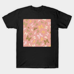 Delightful Pink and Cream Butterflies T-Shirt